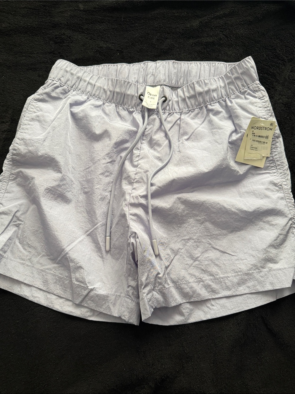 NWT Open Edit Women’s Athletic Drawstring Shorts in Light Lavender - small